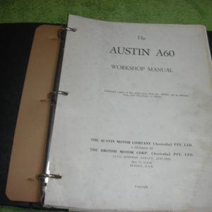 Workshop Manual, Austin A60 Austraslia (A55 Mk2 – UK), Morris Oxford Ser 5, MG Magnette Mk3, Riley 4/68, Wolseley 15/60